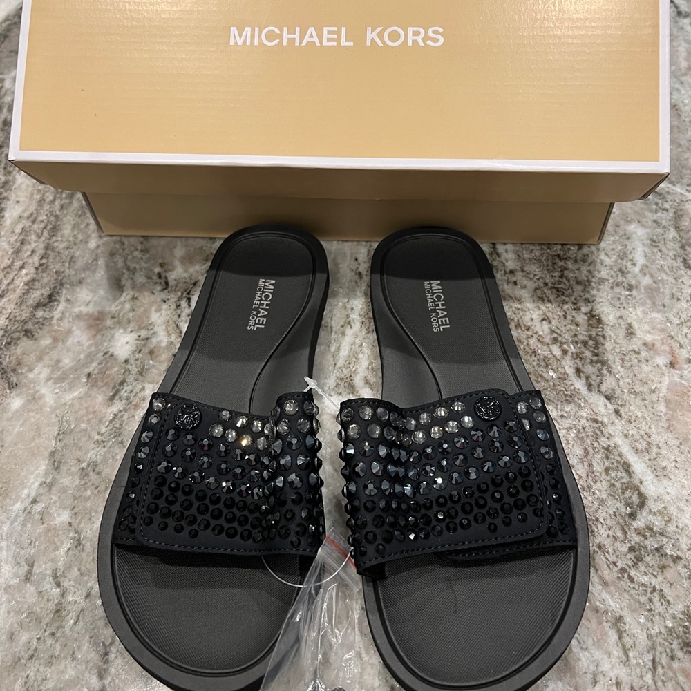 Michael Kors Slides scuba hot blank rhinestones